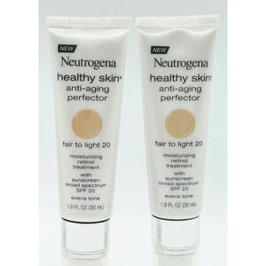 Neutrogena Healthy Skin Anti Aging Perfector Fair to Light #20- SPF 20- 2 Pack